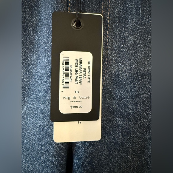RAG & BONE MIRAMAR Terry Wide Leg Pant in Petra XS NWT Viral Sweatpant Jean - Picture 4 of 5